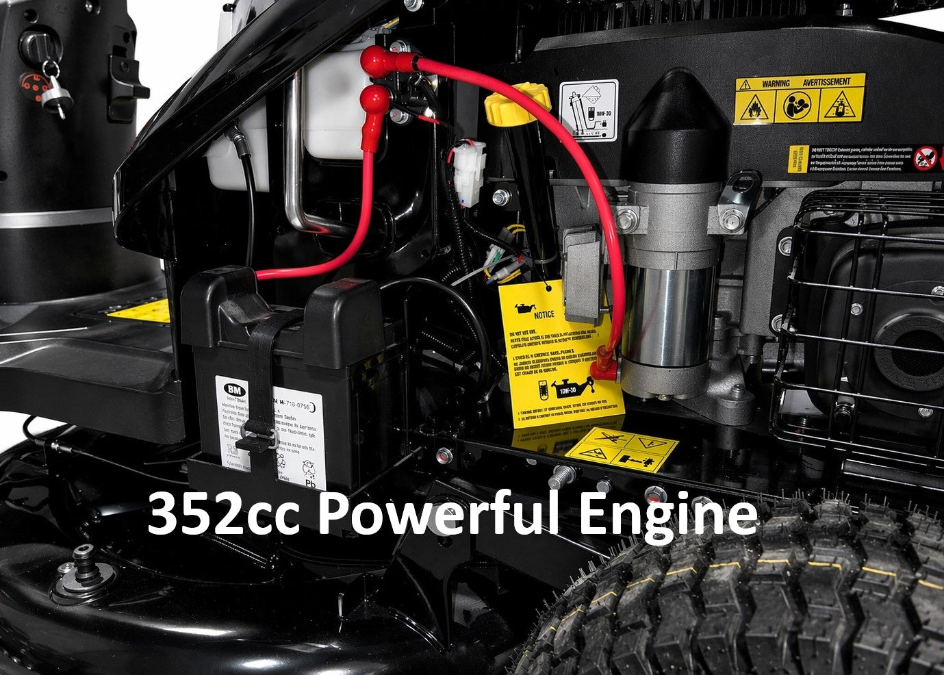 Cortacésped de gasolina Yard Force de 30 pulgadas y 352 cc con una sola cuchilla y arranque eléctrico