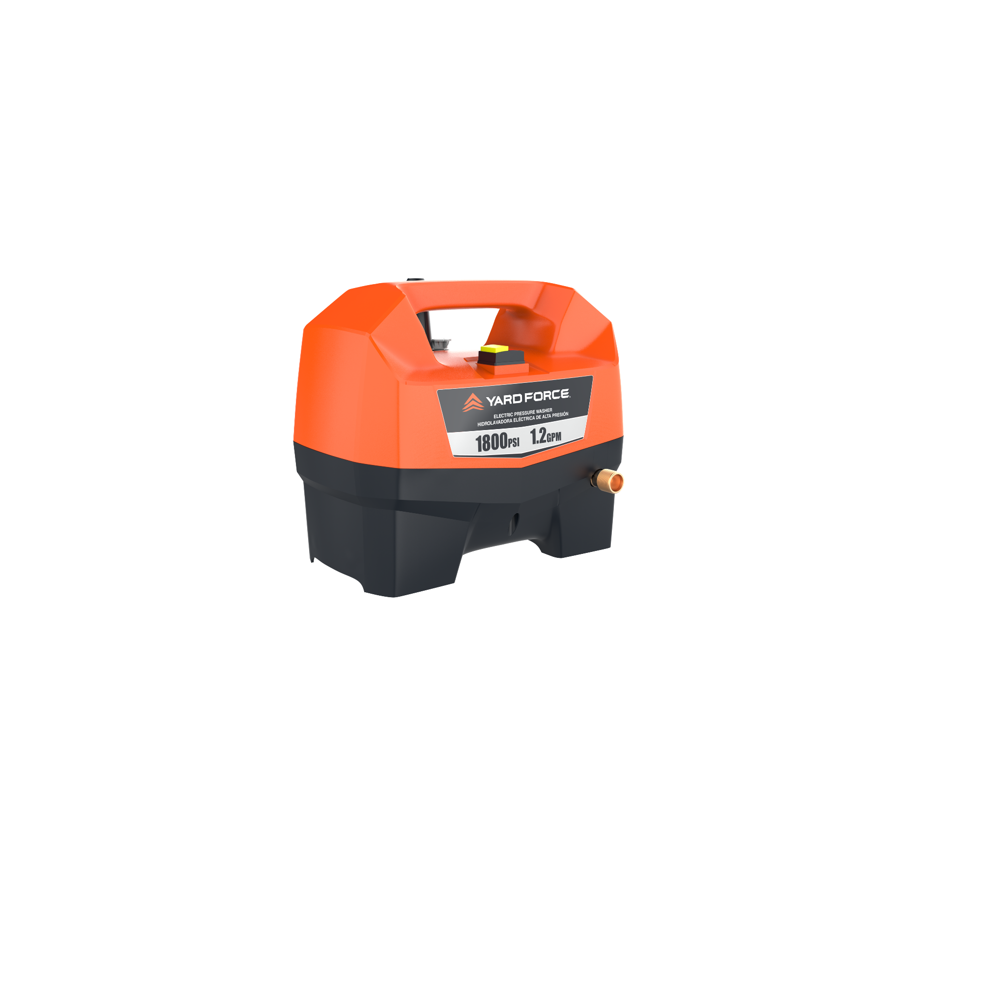 Yard Force YF1800 Electric Pressure Washer, 1800 PSI 1.2 GPM, 13 Amp, with Foam Cannon, 15° & Turbo Nozzles, 20 ft Hose