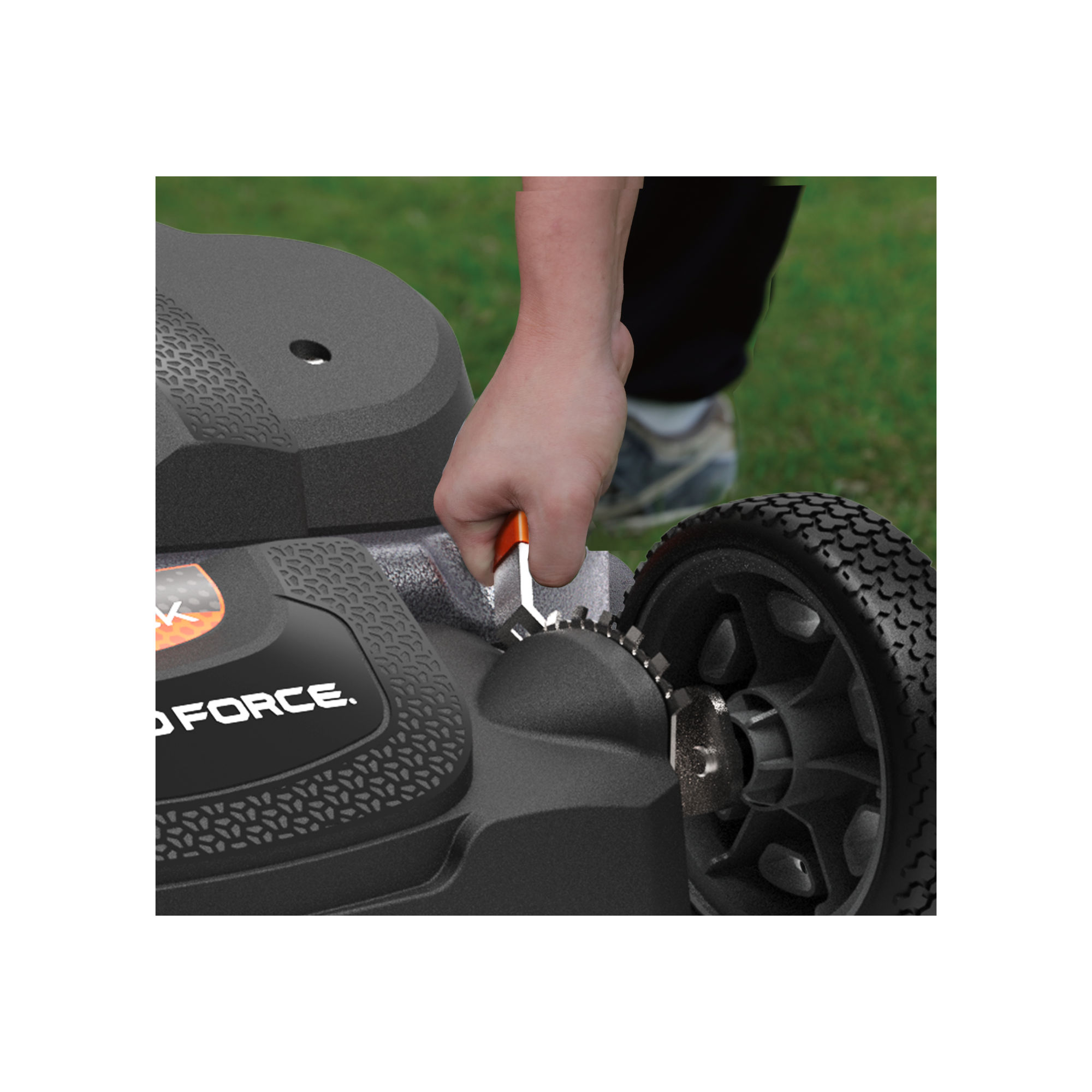 Yard Force YF30-3N1SPV 30 in. Briggs & Stratton 223cc Gas Self-Propelled Lawn Mower, Dual-Blade, 3-in-1, Blade Brake System, Smart Pace