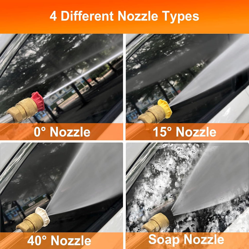 Yard Force Pressure Washer Electric Powered EW U20 - 2000 PSI 2.3 GPM Power Washer with Hose Reel, Portable Washer with 4 Quick Connect Nozzles & 25 FT Hose for Cars, Fences, Patios image 3