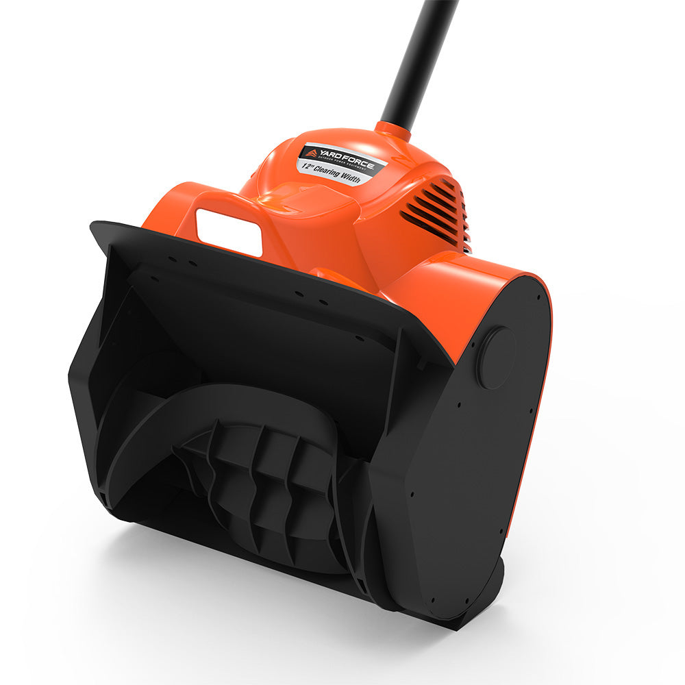Pala de nieve eléctrica Yard Force YF1011-ESS de 10 amperios | Pala de nieve con cable de 11 pulgadas con luz LED y capacidad de lanzamiento de 20 pies